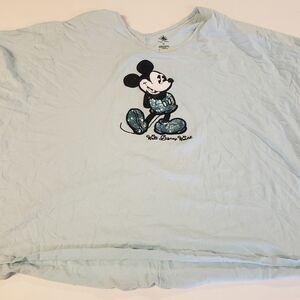 Women's light blue Walt Disney World Mickey Mouse tee shirt size 3xl